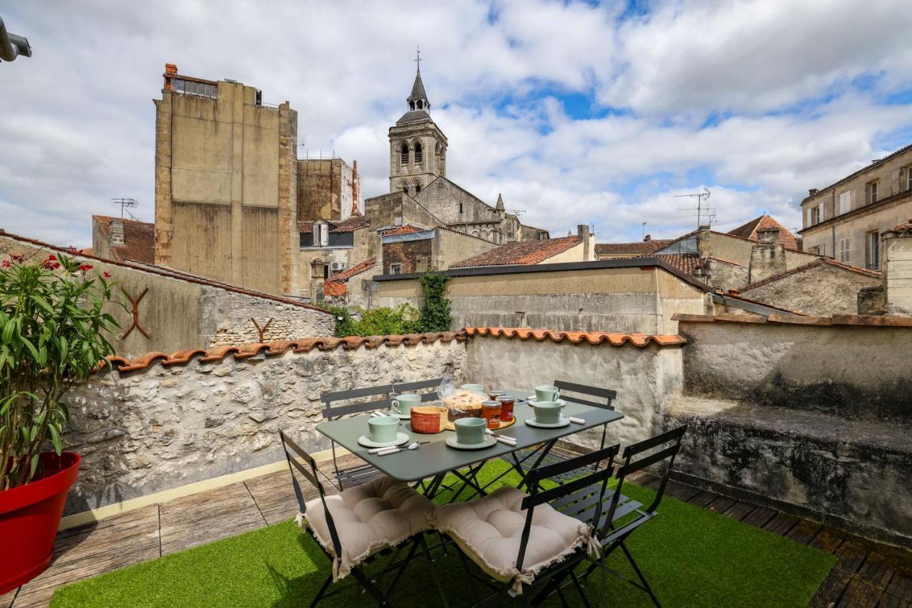 코냐크 Tour Du Palais #Terrasse #Vue 아파트 외부 사진